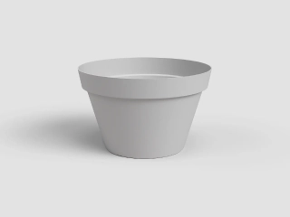Květináč CAPRI, 40cm, plast, sv.šedá|LIGHT GREY|Artevasi
