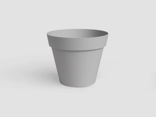 Květináč CAPRI, 46cm, plast, sv.šedá|LIGHT GREY|Artevasi