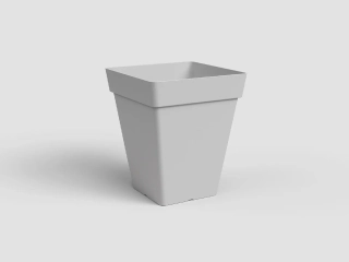 Květináč CAPRI, čtvercový, 50cm, plast, sv.šedá|LIGHT GREY|Artevasi