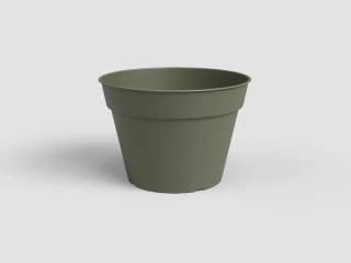 Květináč MADAGASCAR, 17cm, plast, zelená|DRY GREEN|Artevasi