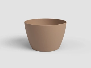 Květináč SAN REMO, 9cm, plast, tm.béžová (DOPRODEJ)|DARK BEIGE (DOPRODEJ)|Artevasi