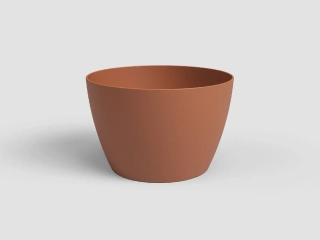 Květináč SAN REMO, 16cm, plast, hnědá (DOPRODEJ)|TERRACOTTA (DOPRODEJ)|Artevasi