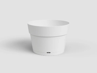 Květináč CAPRI, se zásob. na vodu, 40cm, plast, bílá|WHITE|Artevasi