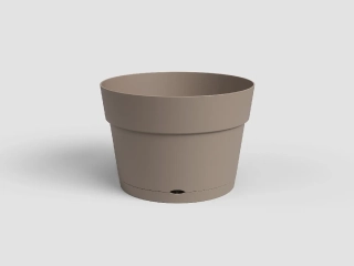 Květináč CAPRI, se zásob. na vodu, 40cm, plast, šedá|MATTE TAUPE|Artevasi