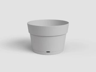 Květináč CAPRI, se zásob. na vodu, 30cm, plast, sv.šedá|LIGHT GREY|Artevasi