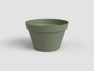 Květináč CAPRI, 25cm, plast, zelená|ASH GREEN|Artevasi