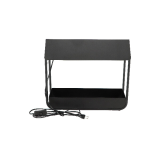 Skleníček pro pěstování rostlin pod LED světlem, s časovačem, 42x18x37cm, černá|Esschert Design