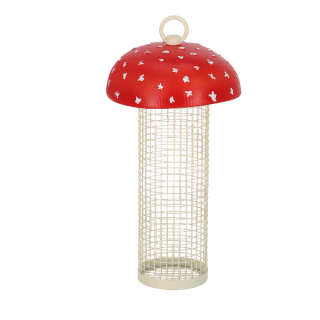 Krmítko pro ptáčky na oříšky MUCHOMŮRKA, závěsné, 13x13x25cm|Esschert Design
