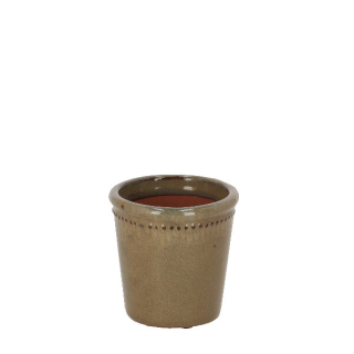 Květináč glazovaný, zelená, pr.10cm (PP023)|Esschert Design