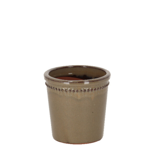 Květináč glazovaný, šedá, pr.12cm (PP024)|Esschert Design