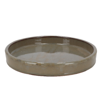 Miska pod květináč, glazovaná, šedá, pr.25cm (PP022)|Esschert Design