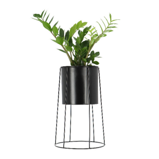 Držák na květináč WINDOW DRESSING PLANTER na podstavci, černá, pr.31x48cm|Esschert Design