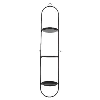 Stojan na květiny - 3 patra, závěsný, černá, 25x22x117cm|Esschert Design