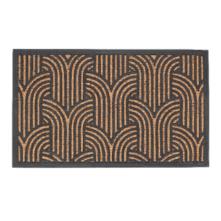 Rohožka gumová s kokosovým vláknem ART DECO, 75x0,8x45cm|Esschert Design