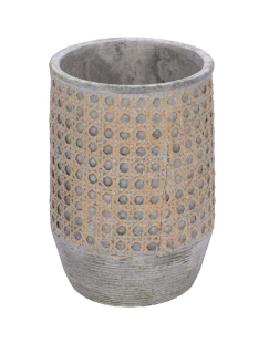 Obal na květináč Rattan Deco, hnědá/šedá, 14,5x14,5x21,5cm (DOPRODEJ)|Ego Dekor