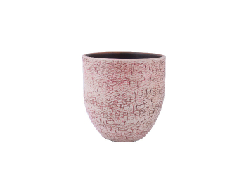 Obal na květináč keramický AMADORA, pr.16x14cm, červená|DIRTY RED|Ego Dekor