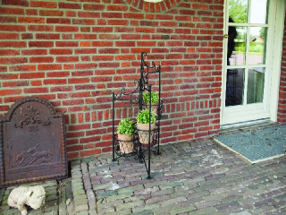 Stojan květinový ESSCHERT´S GARDEN na 3 květináče, kov, skládací, 100x48cm, černá|Esschert Design