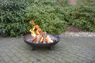 Ohniště FANCY FLAMES s uchy, ocel, pr. 80 cm, černá|Esschert Design