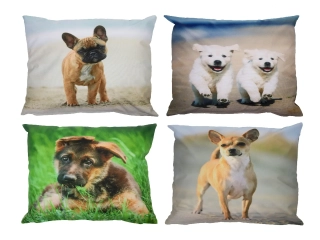 Polštář OUTDOOR Pes SCOOBY, 40cm, buldoček/retvívr/ovčák/čivava  (DOPRODEJ) (balení obsahuje 4 kusy!)|Esschert Design
