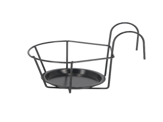 Závěs balkónový na květináč, šedá, š. 17,3cm|Esschert Design