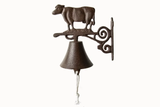 Zvonek dveřní s krávou COW, litina, 10x19x20,cm|Esschert Design