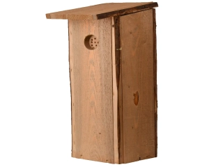 Budka WOODPECKER pro datla, 100% borové dřevo, 19x24x55cm, hnědá|Esschert Design