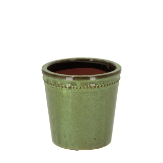 Květináč glazovaný, zelená, pr.15cm (PP025)|Esschert Design
