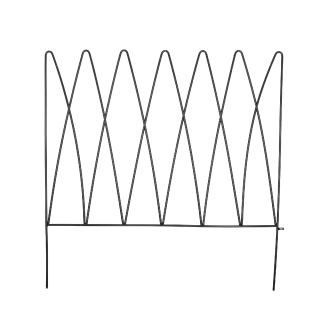 Plůtek zahradní METAL WAVES, připojitelný, kov, černá, 58x0,6x58cm|Esschert Design