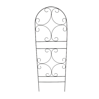 Podpora ke květinám CURLS, černá, 57x1x170cm|Esschert Design