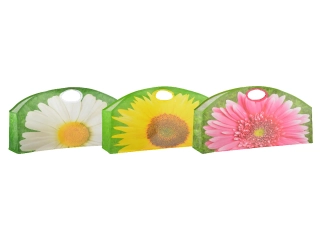 XL Taška nákupní KVĚTINA, kopretina/slunečnice/gerbera, 59x16cm (DOPRODEJ) (balení obsahuje 3 kusy!)|Esschert Design