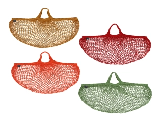 Taška síťovka NATURE SHADES,42cm, hnědá/červená/oranžová/zelená (balení obsahuje 4 kusy!)|Esschert Design