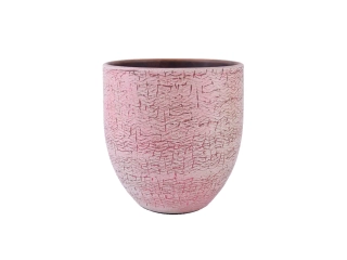 Obal na květináč keramický AMADORA, pr.18x16cm, červená|DIRTY RED|Ego Dekor