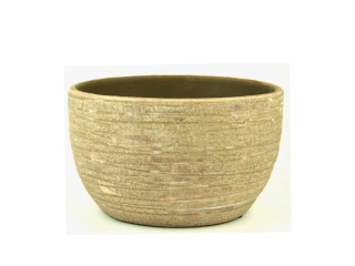 Obal na květináč keramický NISA, pr.19x10cm, hnědá|SAND DARK BROWN|Ego Dekor