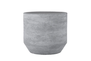 Obal na květináč keramický PORTO, pr.18x16cm, sv. šedá|LIGHT GREY|Ego Dekor