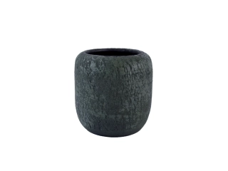 Obal na květináč keramický BELMONTE, pr.14x13cm, zelená|CHRISTMAS GREEN|Ego Dekor