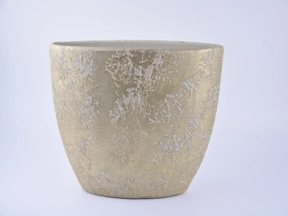 Váza keramická, oválná BARREIRO, 37x17x30cm, zlatá|COSMIC GOLD|Ego Dekor